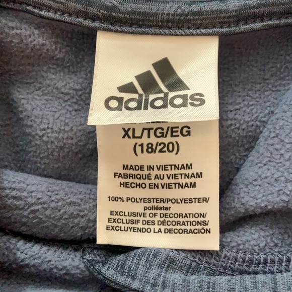 Adidas Boys Fleece Lined Hoodie - Picture 11 of 11